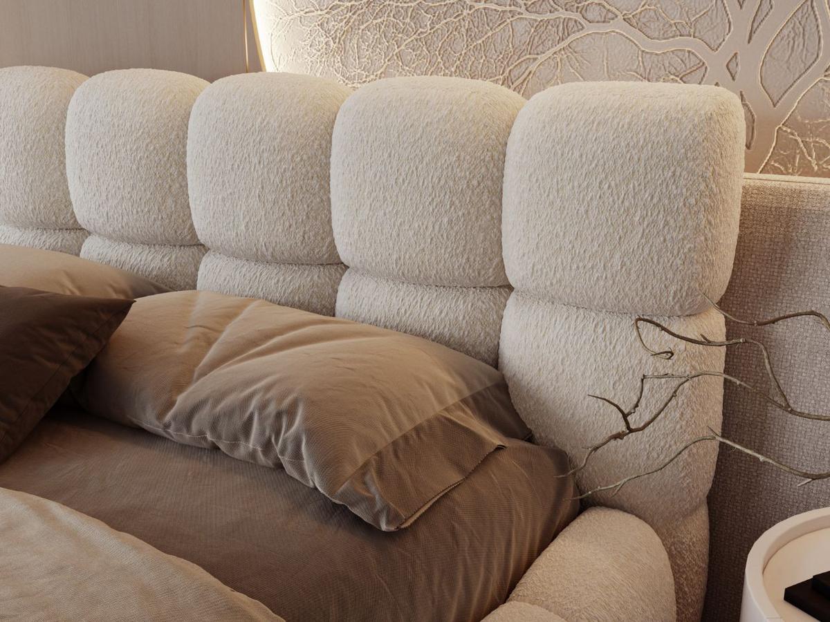 POLSTERBETT Modo 180x200 Bouclé-Stoff Beige - Beige, Textil (180/200cm) - Graingold