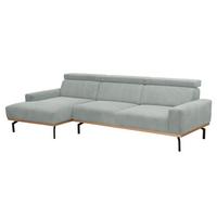 ECKSOFA mit Longchair links Katrien Cordstoff silber - Silberfarben, Kunststoff (135/280cm) - 58aufmkessel