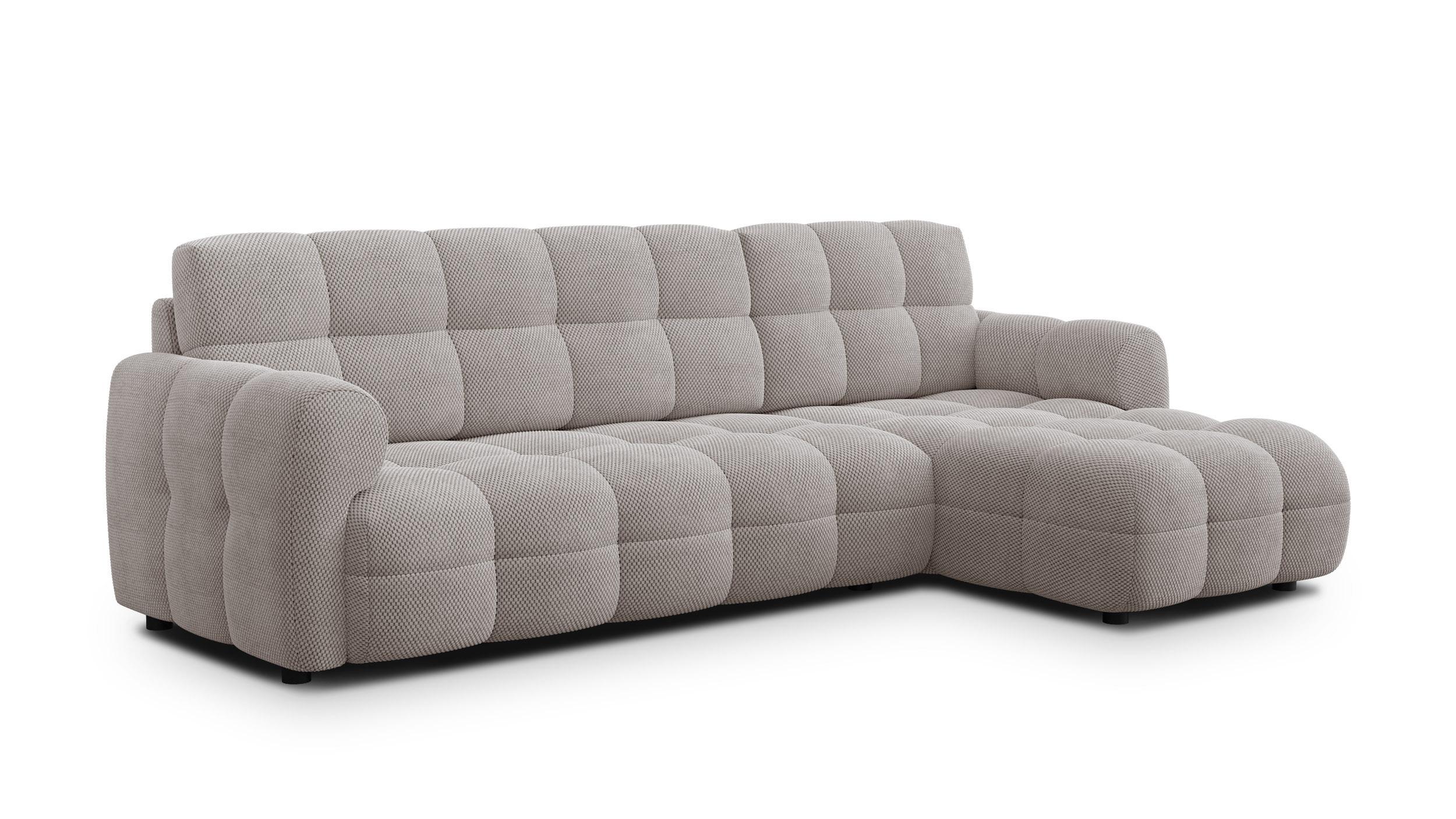 ECKSOFA MELLOW 4-Sitzer, beige - Beige/Schwarz, Holz/Textil (262/156cm) - Wozimo