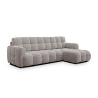 ECKSOFA MELLOW 4-Sitzer, beige - Beige/Schwarz, Holz/Textil (262/156cm) - Wozimo