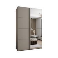 SCHWEBETÜRENSCHRANK 245,5/160/64 2-türig - Kaschmir/Silberfarben, Holz/Metall (160/245/64cm) - Abiks Möbel