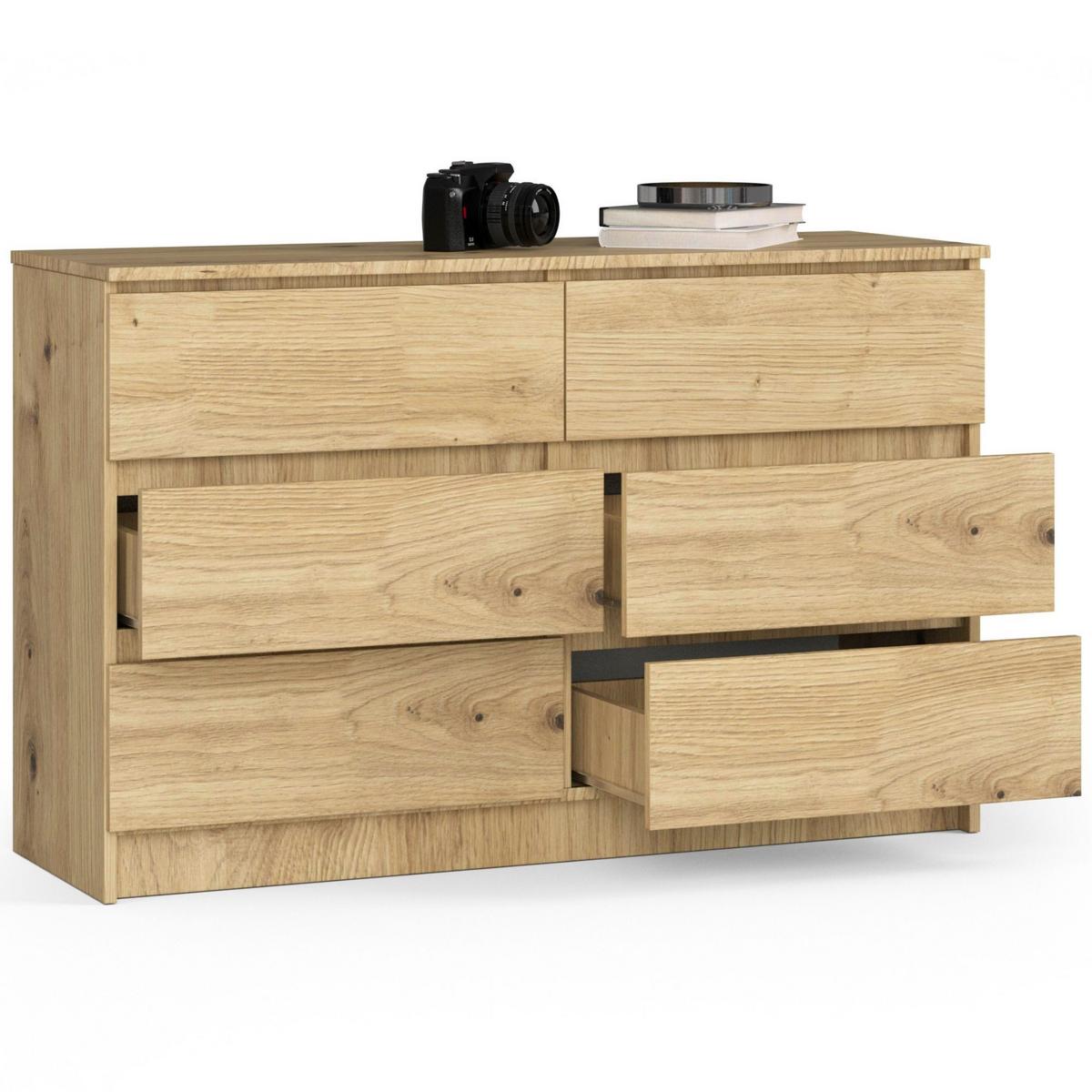 KOMMODE Eiche Artisan 77/120/40 - Eiche Artisan, Holzwerkstoff (120/77/40cm) - RAUMHIRSCH FURNITURE