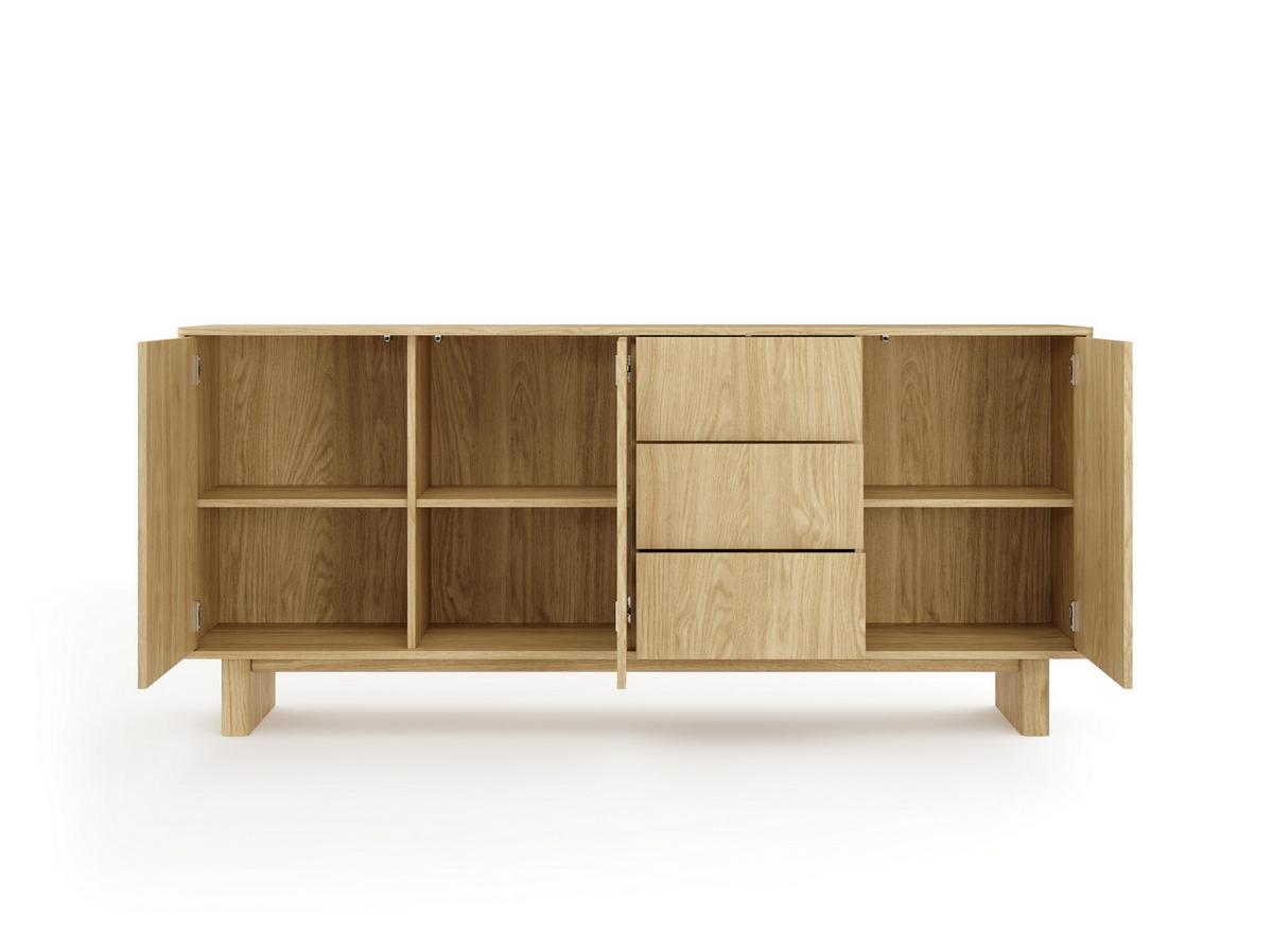 KOMMODE TRAVE 183,3/82,6/38,1cm mit 3 Schubladen 3 Türen Eichefarben - Eichefarben, Holzwerkstoff (183.3/82.6/38.1cm) - MASSENO