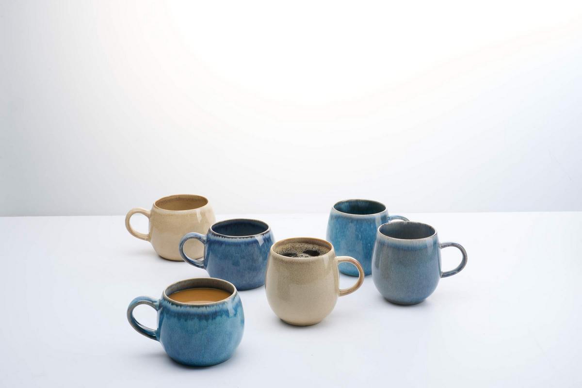 HENKELBECHER Estoril blau 480 ml 6er Set - Blau, Keramik (0.48L) - Ritzenhoff Breker