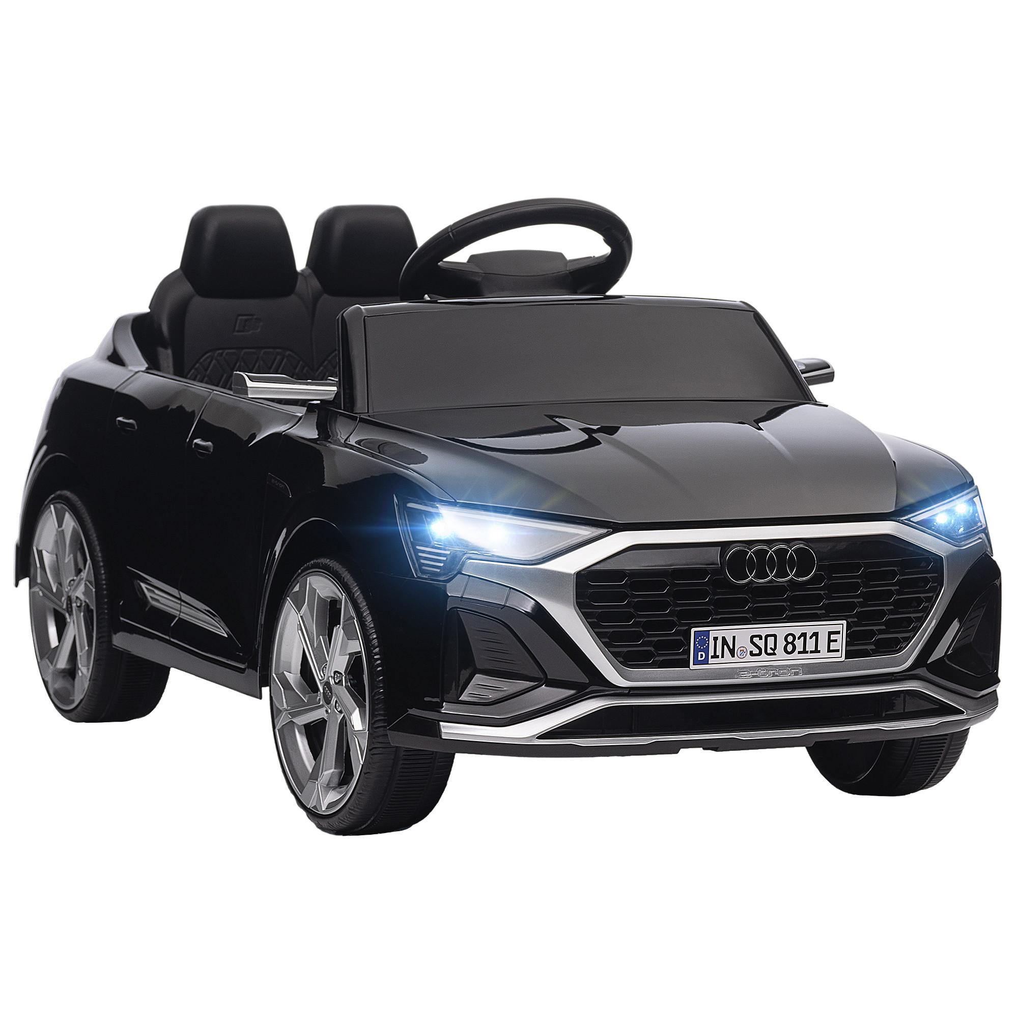 KINDER-ELEKTROAUTO mit Fernbedienung, MP3, Musik & Hupe - Schwarz, Kunststoff (98/49.5/43cm) - AIYAPLAY