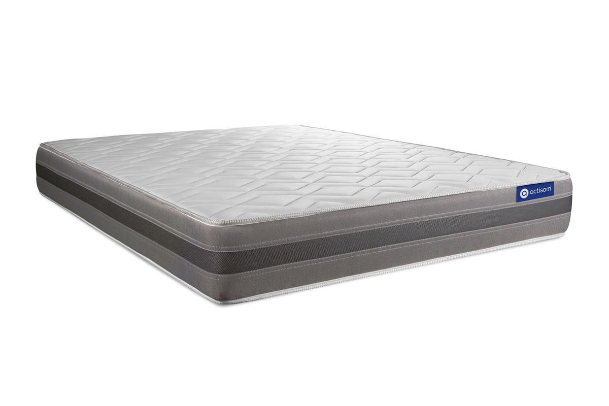 BETT Actimemo relax Memory-Schaum 130 x 210 cm h2 - Kit Bettgestell Grau - Beige/Grau, Karton/Holz (130/210cm) - ACTISOM