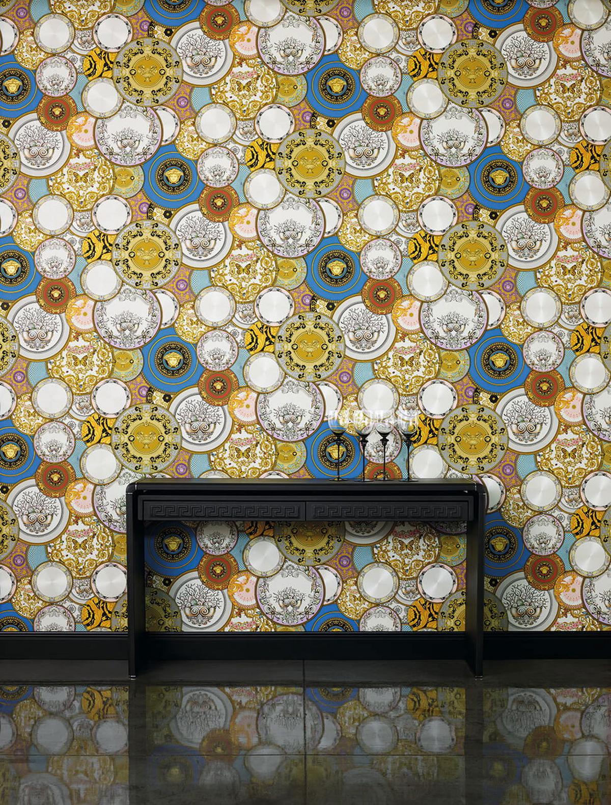 VLIESTAPETE 70/1005 cm - Goldfarben/Multicolor, Kunststoff/Textil (70/1cm) - KUNSTLOFT
