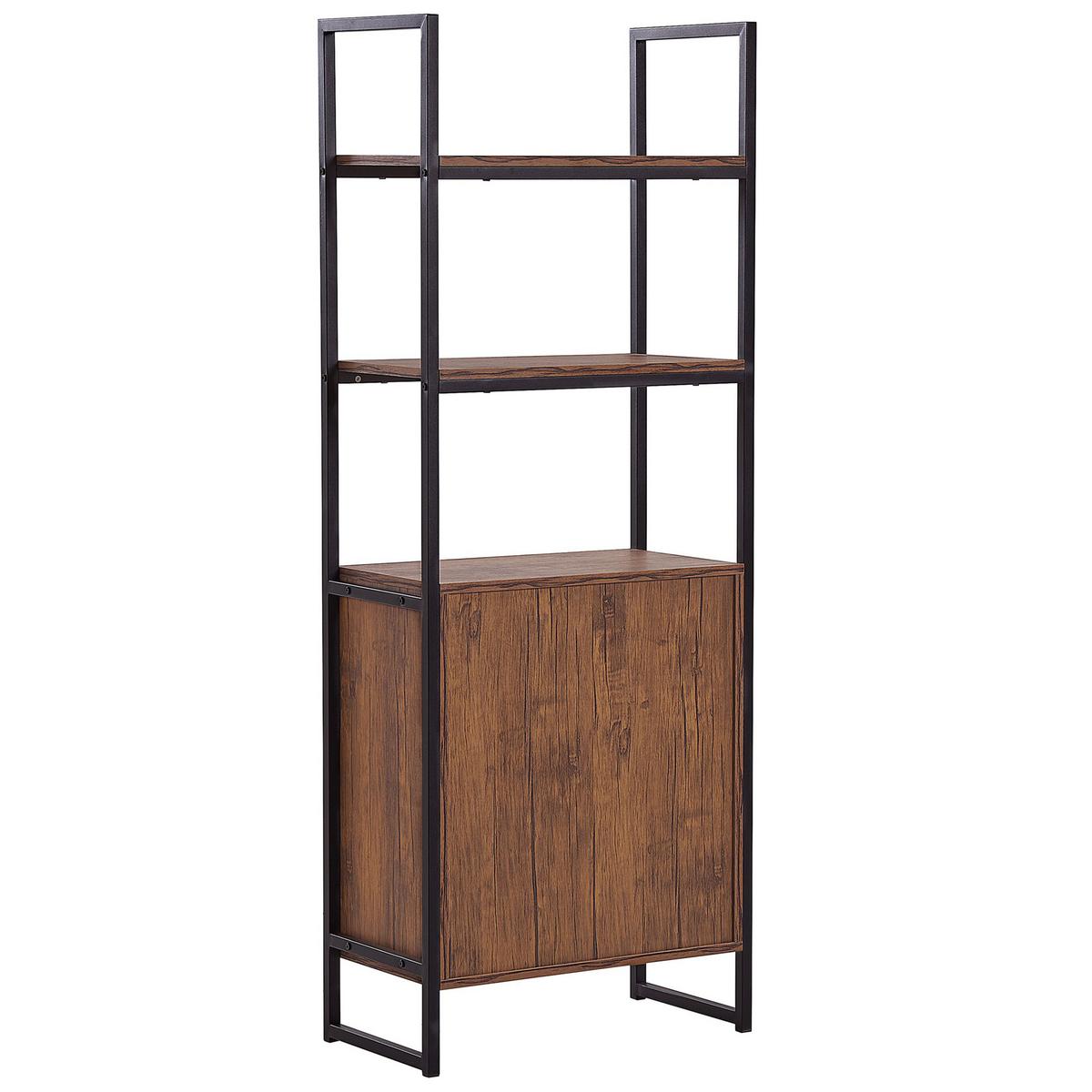 REGAL 3 Fächer Tifton - Dunkelbraun, Holzwerkstoff (61/158/32cm) - Beliani