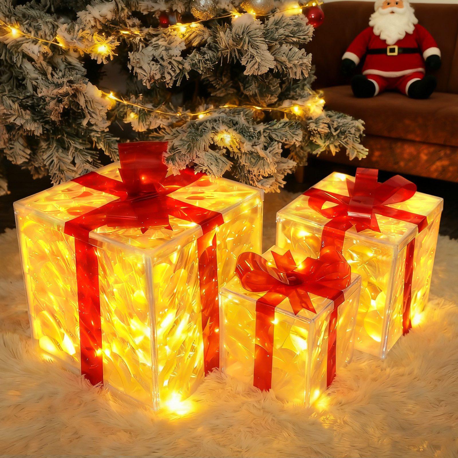 WEIHNACHTSGESCHENKBOX BREMEN Ⅲ 25/1/25 cm - Rot, Kunststoff (25/25/25cm) - Nettlife