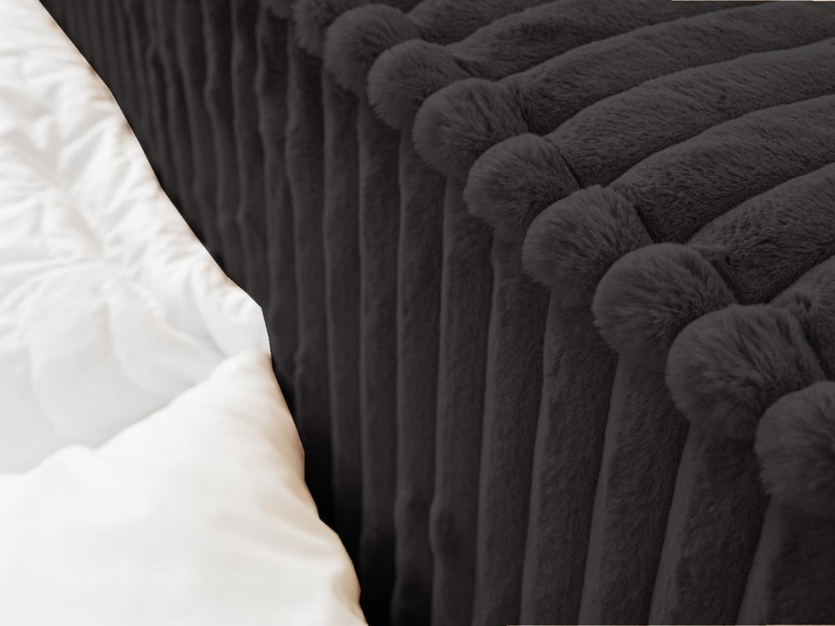 POLSTERBETT Lago 140x200 Schwarz - Schwarz, Textil (140/200cm) - Graingold