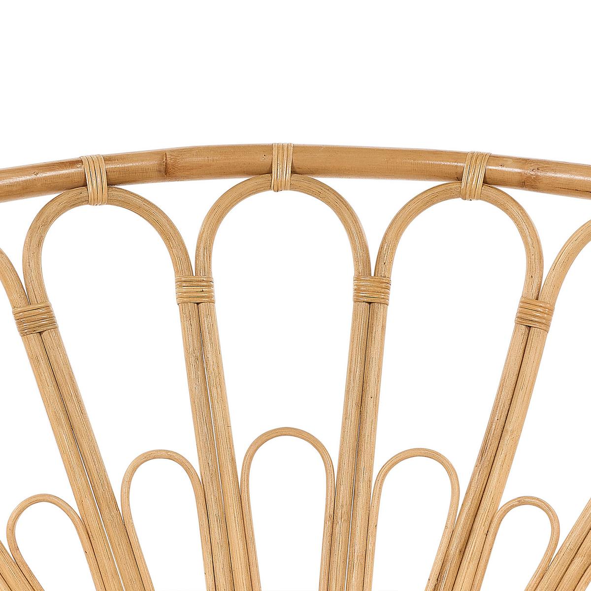 SONNENINSEL 2er-Set Rattan natürlich Auflagen Beige Rossano - Beige/Naturfarben, Naturmaterialien (112/71/110cm) - Beliani