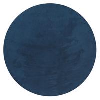 FLACHWEBETEPPICH Navy Ø 200 cm - Blau, Kunststoff (200/200cm) - TT Home