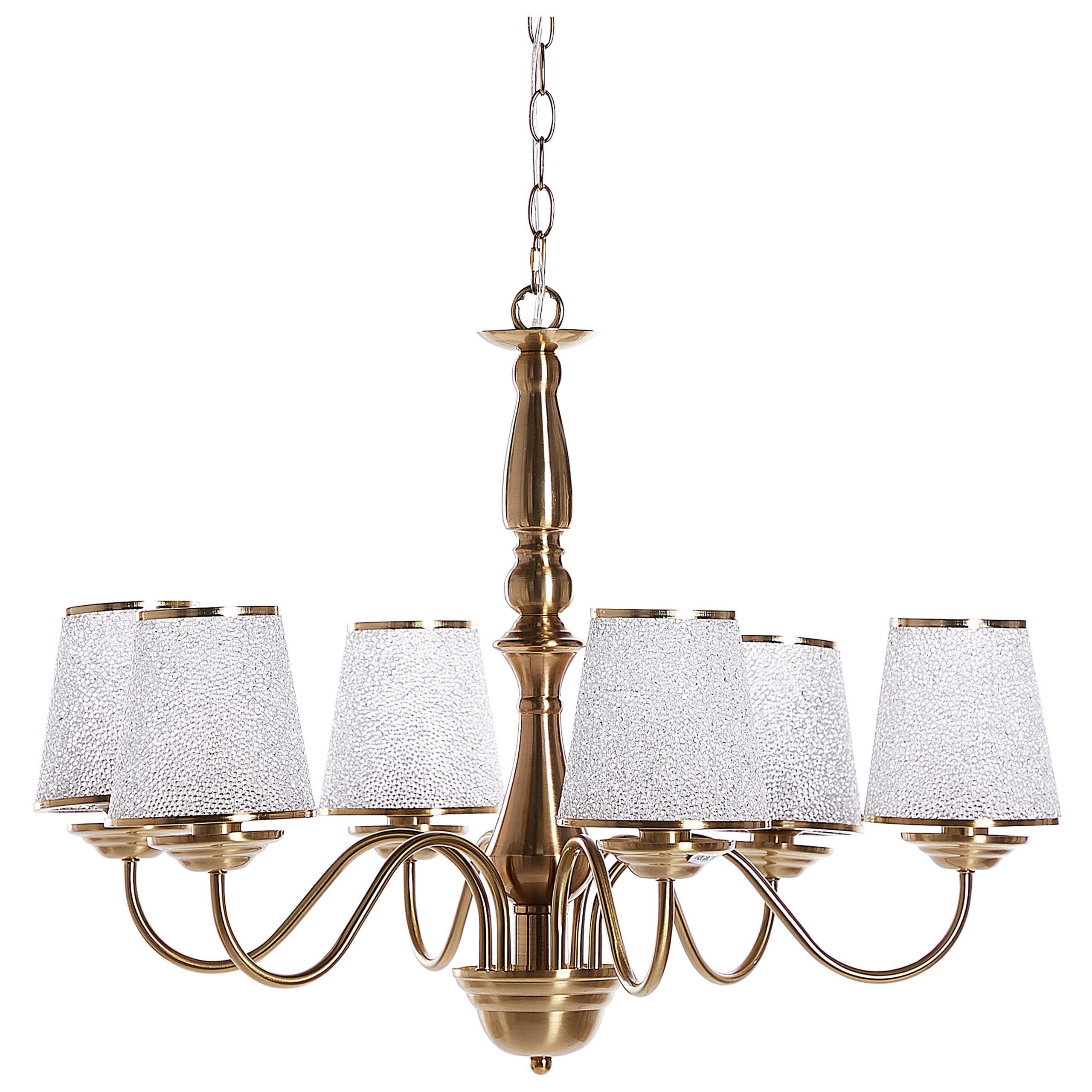 KRONLEUCHTER Bradano 65/65/127 cm - Messingfarben, Metall (65/65/127cm) - Beliani