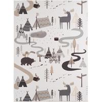SPIELTEPPICH Waschbar TINO in Creme, mit Waldtier-Motiv, 200 x 290 cm - Beige, Textil (290/200cm) - KADIMA DESIGN