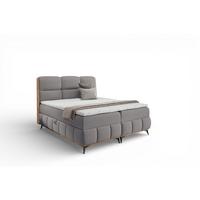 BOXBETT Charlie - Grau, Holzwerkstoff/Textil (200/200cm) - Fun Möbel