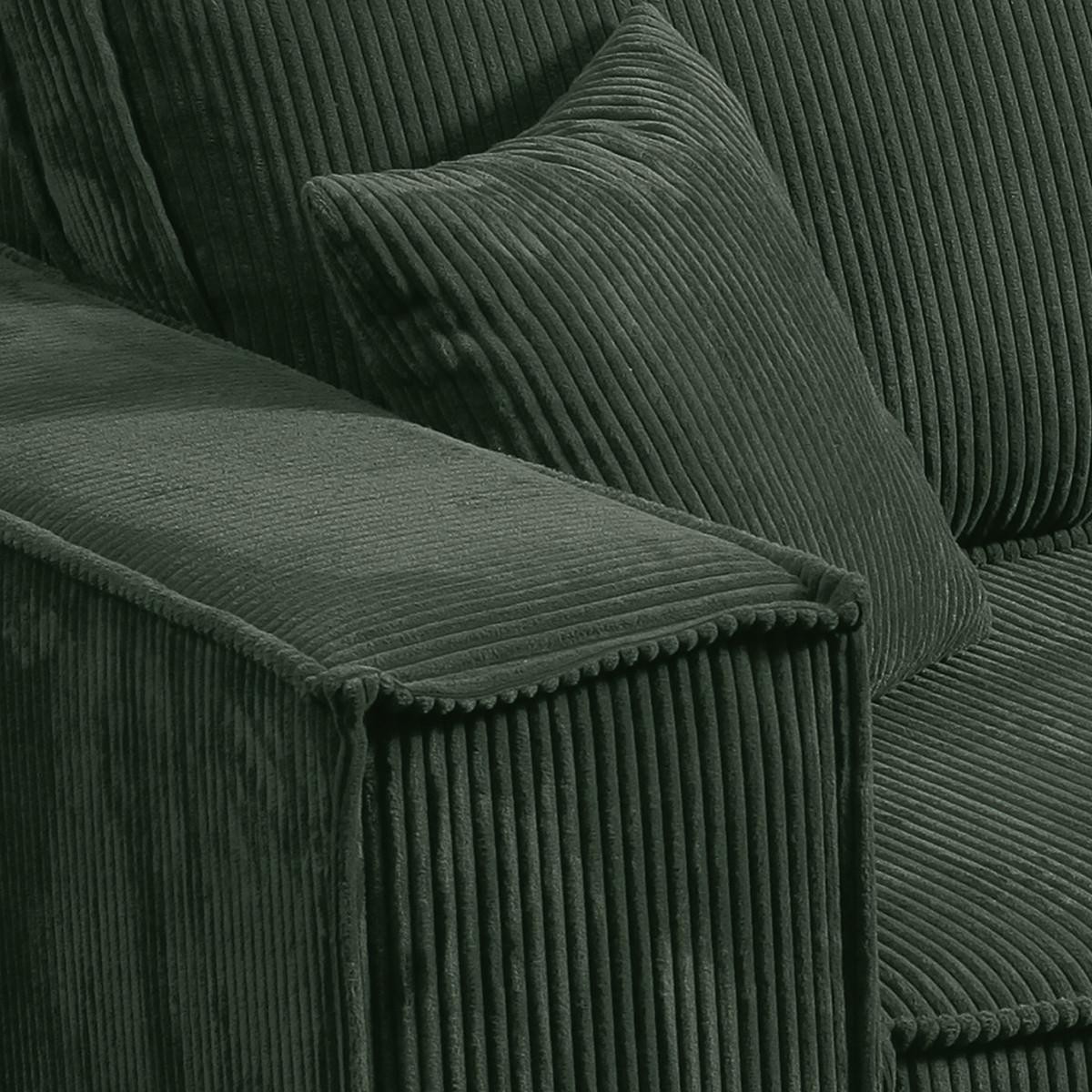 SOFA Isaac 4 Sitzplätze Tannengrün - Grün, Holzwerkstoff (255/85/105cm) - Petits-meubles