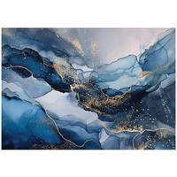 FOTOTAPETE Marmor Glamour Blau 300x210 cm - Multicolor, Papier (300/210cm) - Wallarena