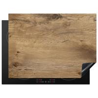 HERDABDECKPLATTE Holz - Braun - Holzoptik Herdabdeckung Induktionsfeld 70x52 cm - Eichefarben, Kunststoff (70/52/0.2cm) - MuchoWow