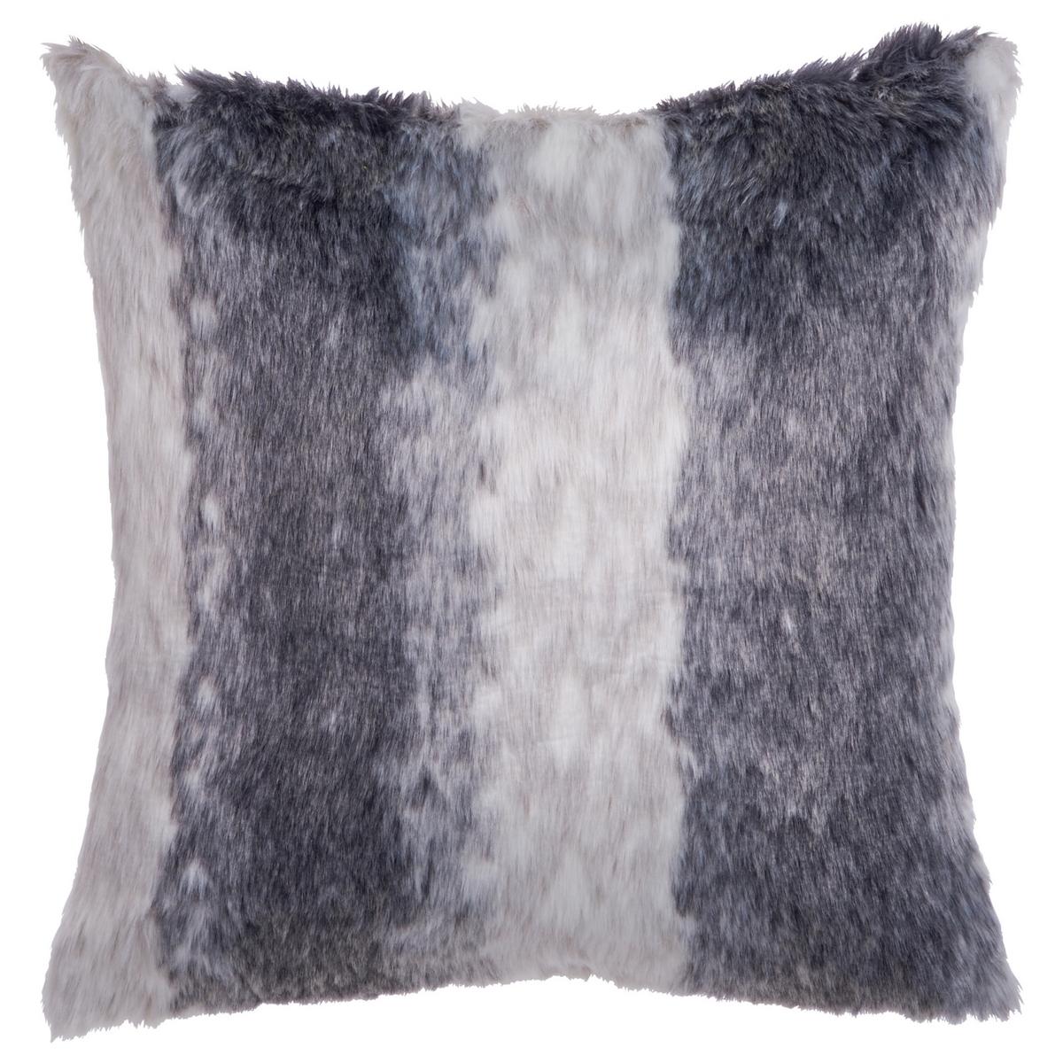 DEKOKISSEN 2er-Set Dunkelbraun 45/45 cm Hordeum - Dunkelbraun, Kunststoff/Textil (45/45cm) - Beliani
