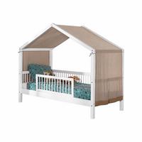 HAUSBETT 90x200 Keeley Buche Weiß Holz Himmel Komfort Stabil - Weiß, Holz (90/200cm) - 58aufmkessel