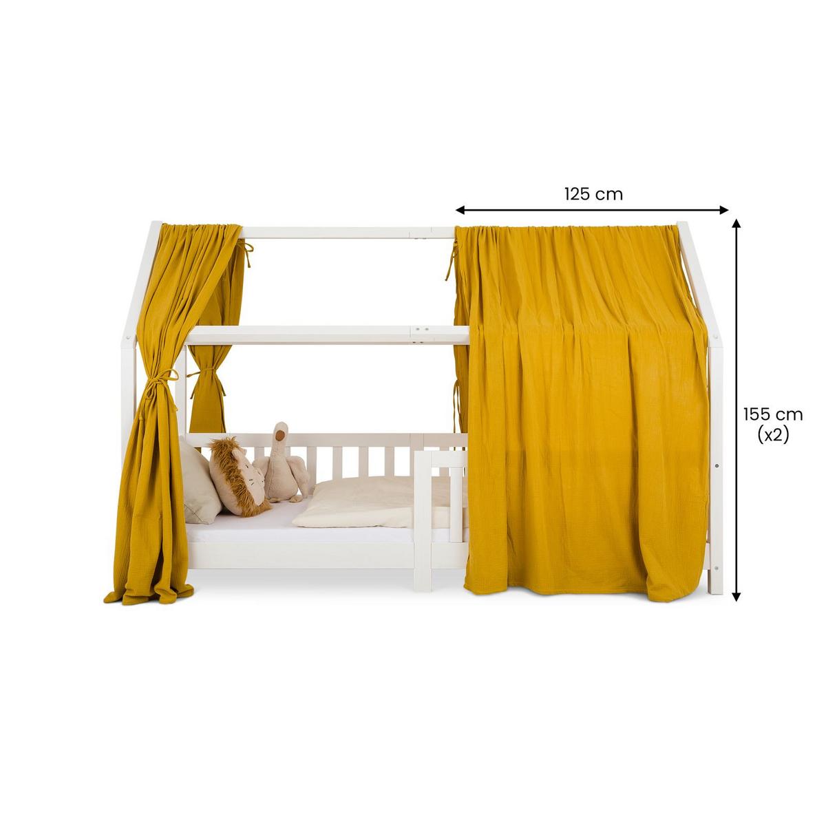 HAUSBETT-HIMMEL NENA - Gelb, Textil - IDIMEX