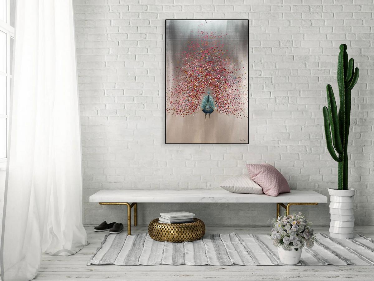 ACRYLBILD HANDGEMALT 80/120 cm - Pink, Holz/Textil (80/120cm) - KUNSTLOFT