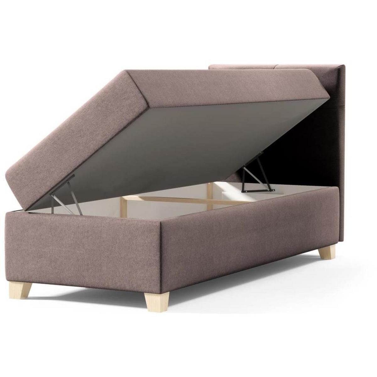 POLSTERBETT Helen Mini 103/206/106 braun - Braun, Holzwerkstoff/Textil (100/200cm) - Beautysofa