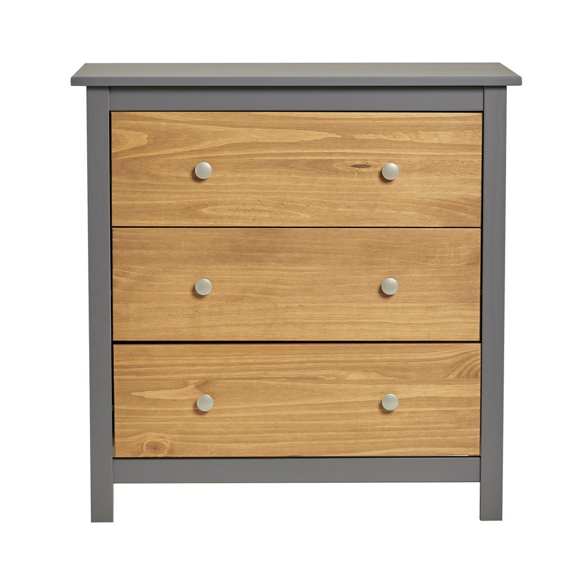 KOMMODE 79/80/40 Bonnie Grau - Grau, Holz (79/80/40cm)