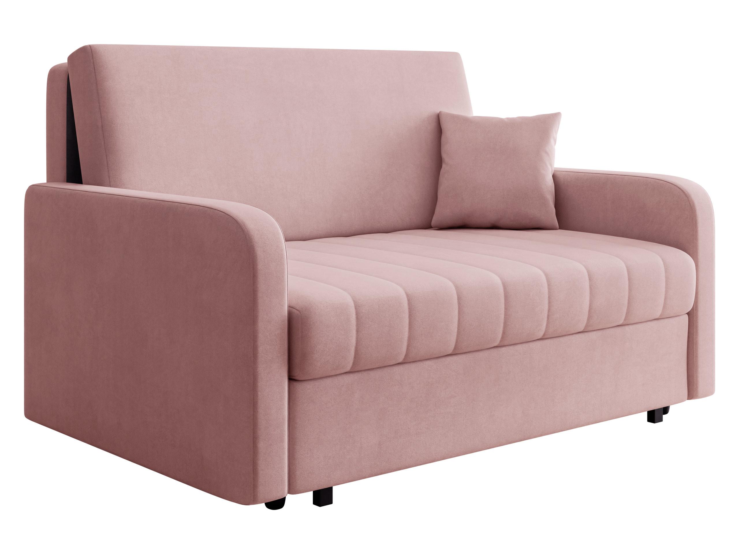 SCHLAFSOFA Viva Silk III - Schwarz/Rosa, Holz/Textil (152/85/98cm) - MIRJAN24