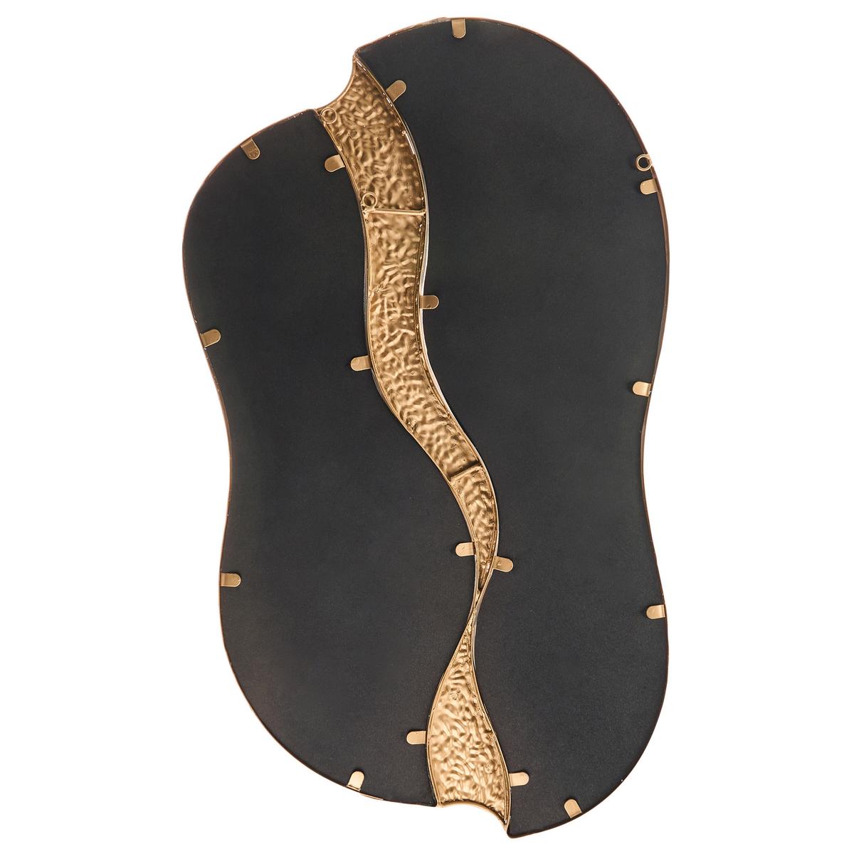 WANDSPIEGEL 45/76 cm Metall Gold Tawley - Goldfarben/Weiß, Metall (45/76/3cm) - Beliani