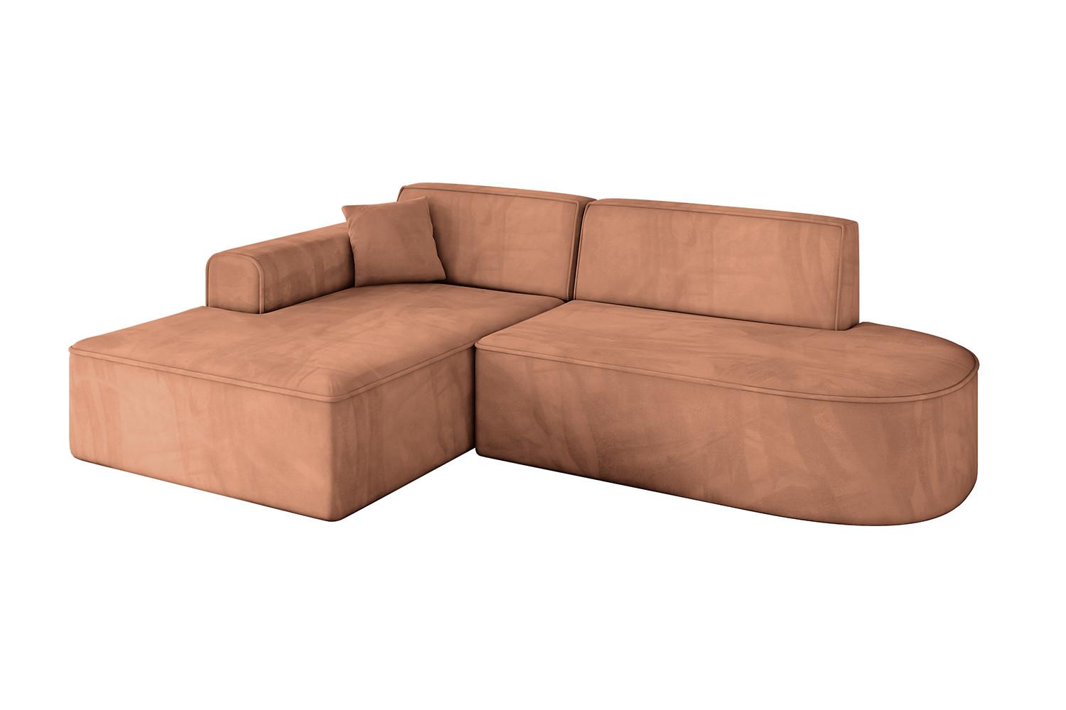 ECKSOFA Ottomane Links IREA-L1-v3 - 234x171x79 cm Koralle - Koralle, Holzwerkstoff/Textil (234/171cm) - ALTDECOR