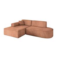 ECKSOFA Ottomane Links IREA-L1-v3 - 234x171x79 cm Koralle - Koralle, Holzwerkstoff/Textil (234/171cm) - ALTDECOR