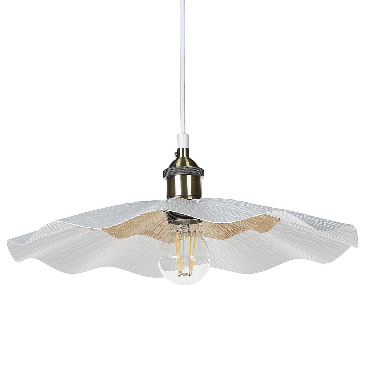 PENDELLEUCHTE Phils 40/40/127 cm - Weiß, Metall (40/40/127cm) - Beliani