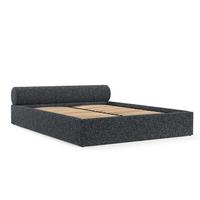 POLSTERBETT Solvo mit Stauraum 200/200 cm Grau im Blur Stoff - Schwarz/Naturfarben, Holz/Holzwerkstoff (200/200cm) - AltaBeds
