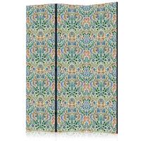 PARAVENT Einseitig Bedruckter 3-tlg 135x172 cm Bunte Ornamente Retro - Multicolor, Holz/Textil (135/172/3cm) - Muralo