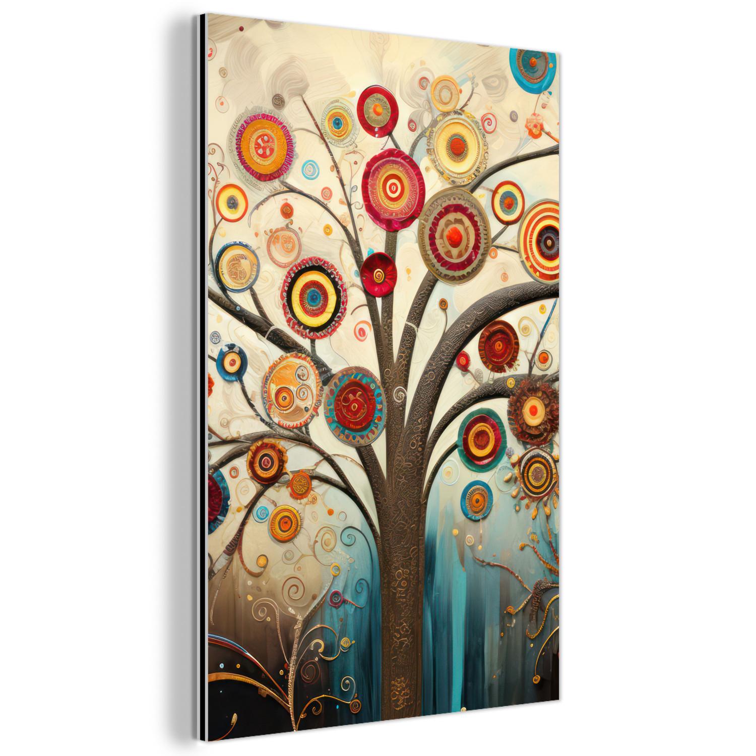 METALLBILD Baum - Baum des Lebens - Farbe 80x120 cm - Braun, Metall (80/120cm) - MuchoWow