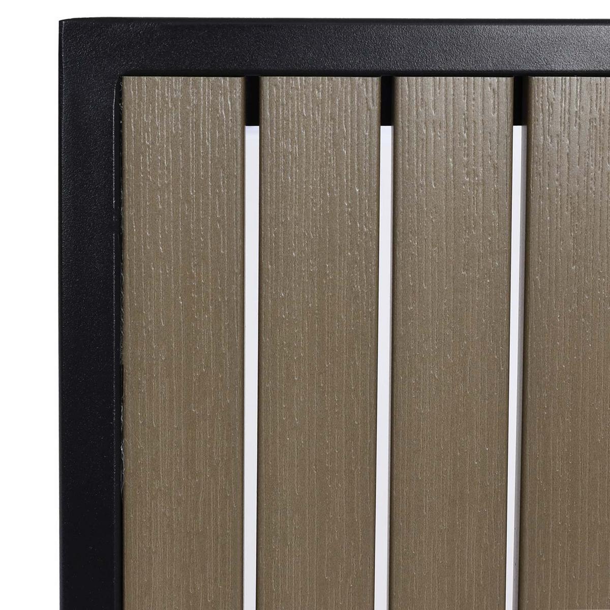 GARTENSTUHL+GARTENTISCH Schwarz, Grau - Schwarz/Grau, Kunststoff - MCW