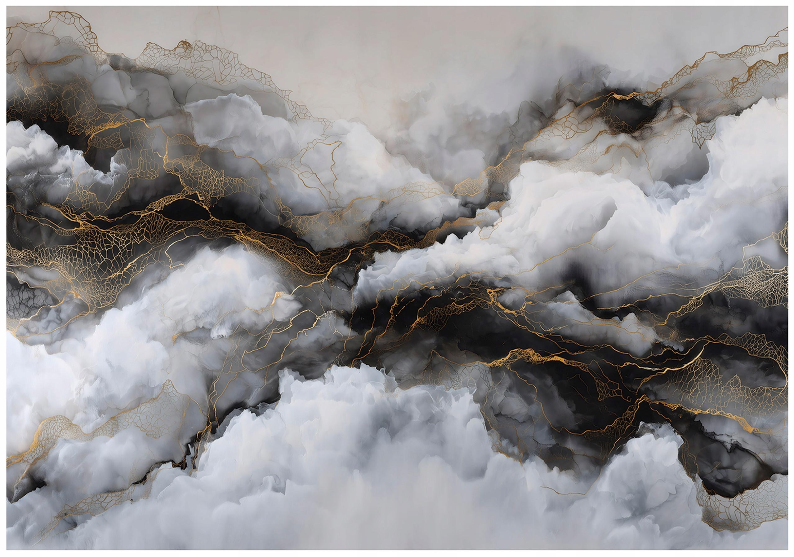 FOTOTAPETE Marmor Abstrakt Grau 350x250 cm - Multicolor, Papier (350/250cm) - Wallarena
