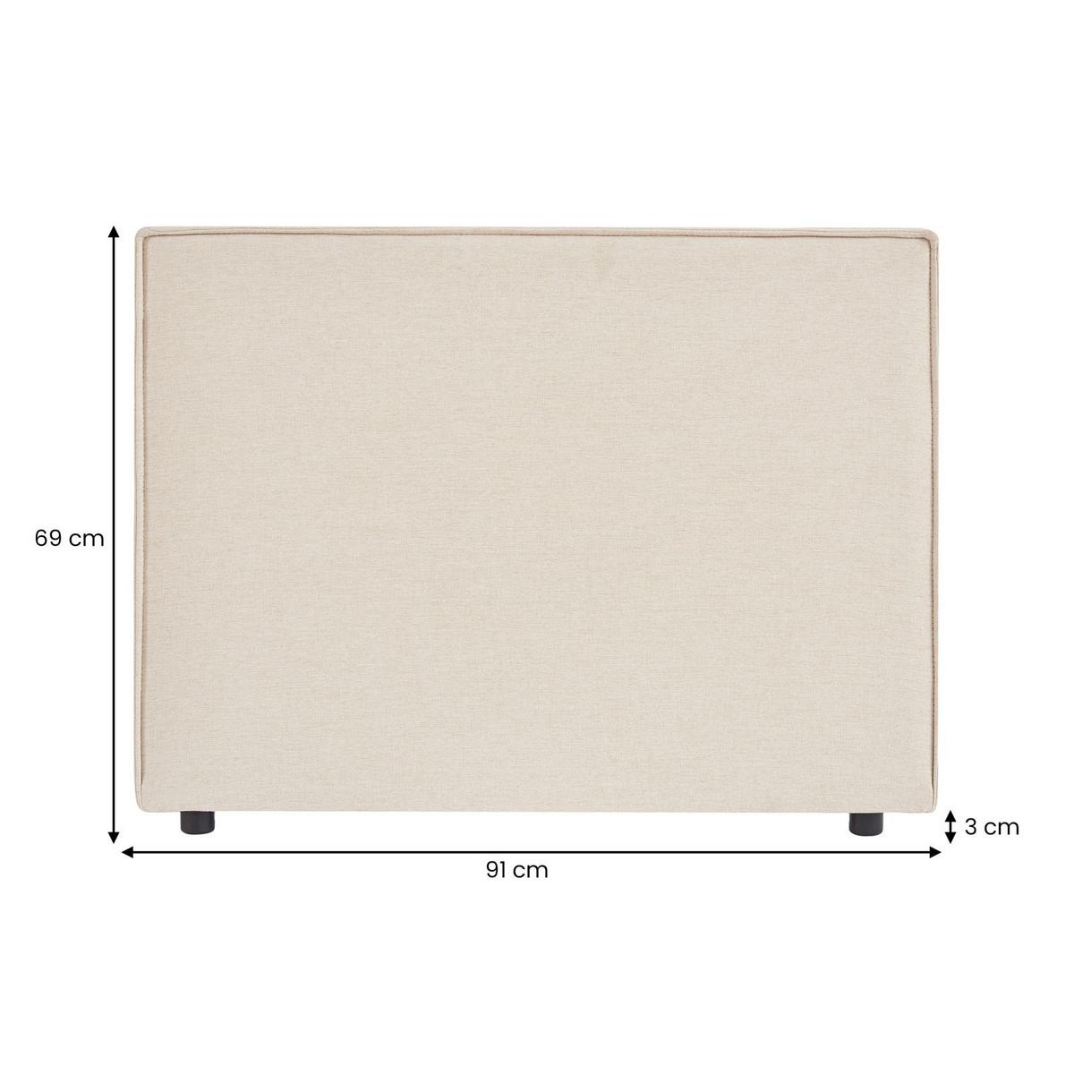 KOPFTEIL ANISA 90X190 CM - Beige, Textil (91/69/6cm) - IDIMEX
