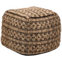POUF Jute Beige Mabula - Beige, Textil (40/40/40cm) - Beliani