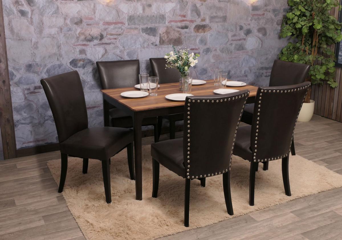 ESSZIMMERSTUHL Braun 6er-Set - Braun, Textil (50/93/62cm) - MCW
