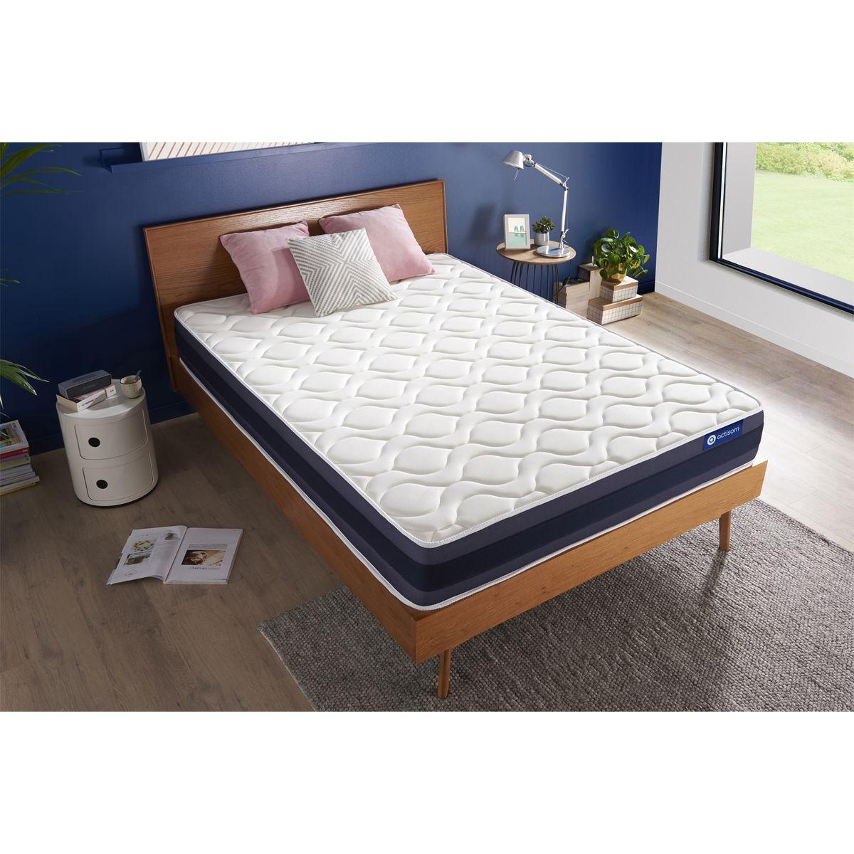 MATRATZE Actiflex morpho Taschenfederkern und Memory-Schaum 105 x 190 cm h1 - Weiß, Textil (105/190cm) - ACTISOM