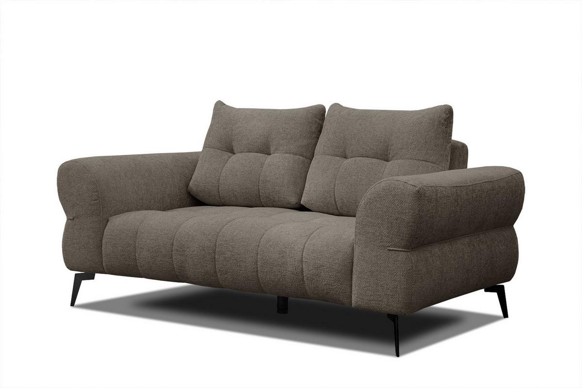 SOFA SALVINI 2-Sitzer, taupe - Taupe/Schwarz, Holzwerkstoff/Textil (176/88/99cm) - Wozimo