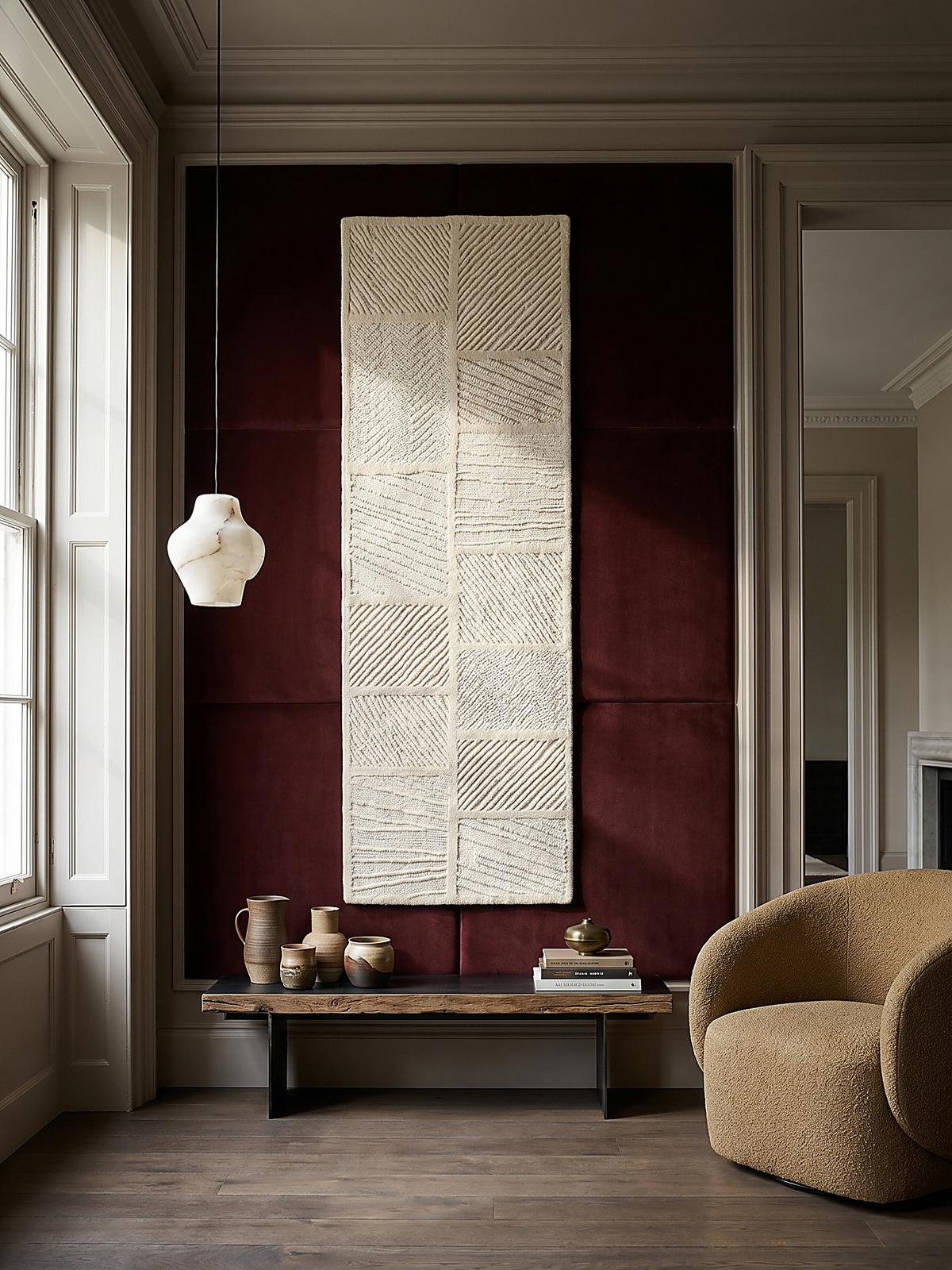 TEPPICH aus Wolle CARVE in Weiß, geometrisch, 80 x 230 cm - Beige, Textil (80/230cm) - KADIMA DESIGN