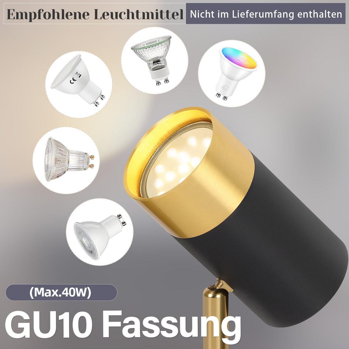DECKENSTRAHLER Schwerin 1-flammig 10/10/17 cm - Schwarz, Metall (10/10/17cm) - Nettlife