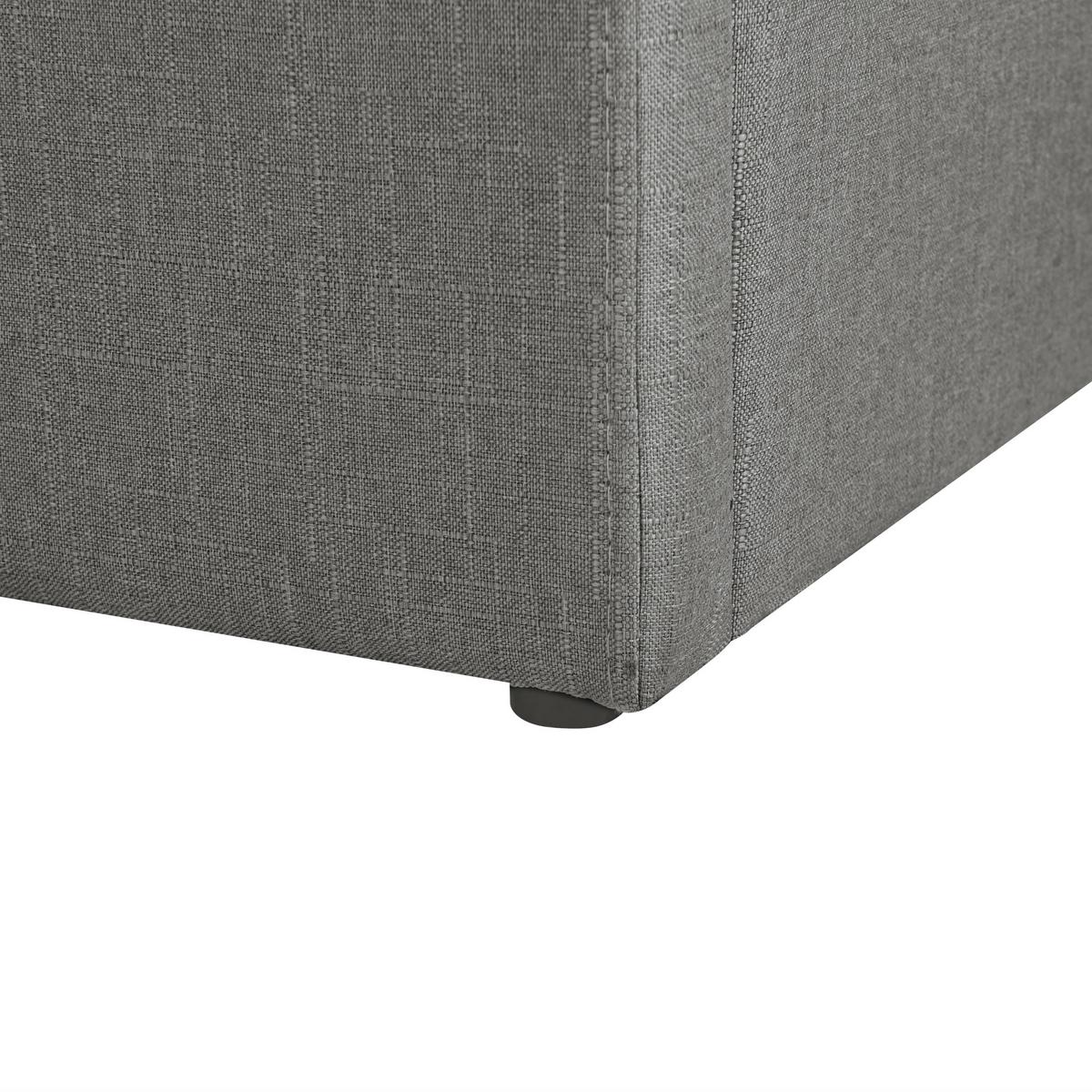 POLSTERBETT 140/200 cm Dunkelgrau Dinan - Dunkelgrau, Textil (140/200cm) - Beliani