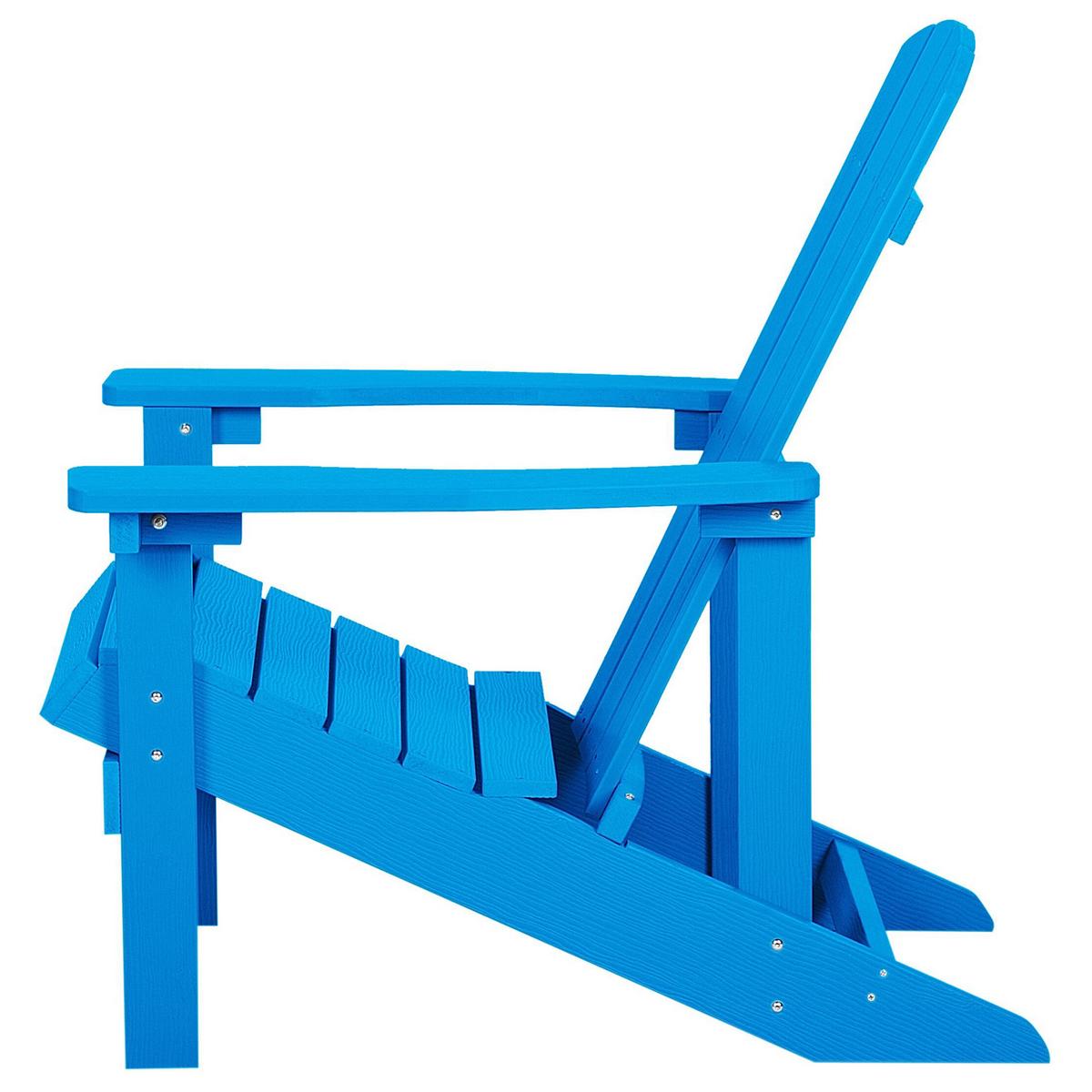 GARTENSTUHL Kunstholz blau Adirondack - Blau, Kunststoff (75/88/88cm) - Beliani