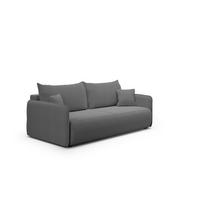 SOFA Claudio 3 Sitzplätze Dunkelgrau - Grau, Holz (216/86/105cm) - Petits-meubles
