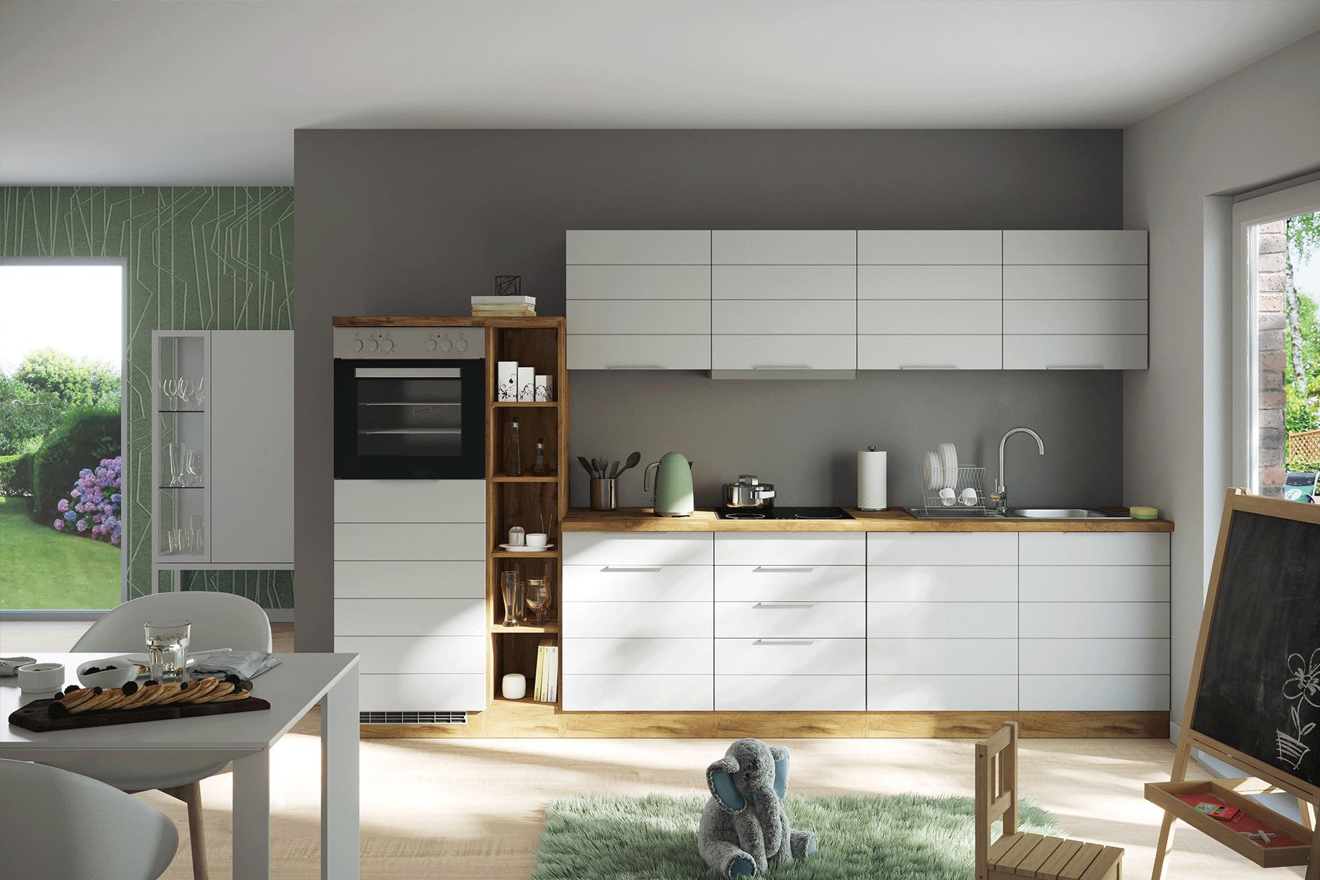 Küchenserie-Florenz-Küchenzeile-Weiß-Eiche