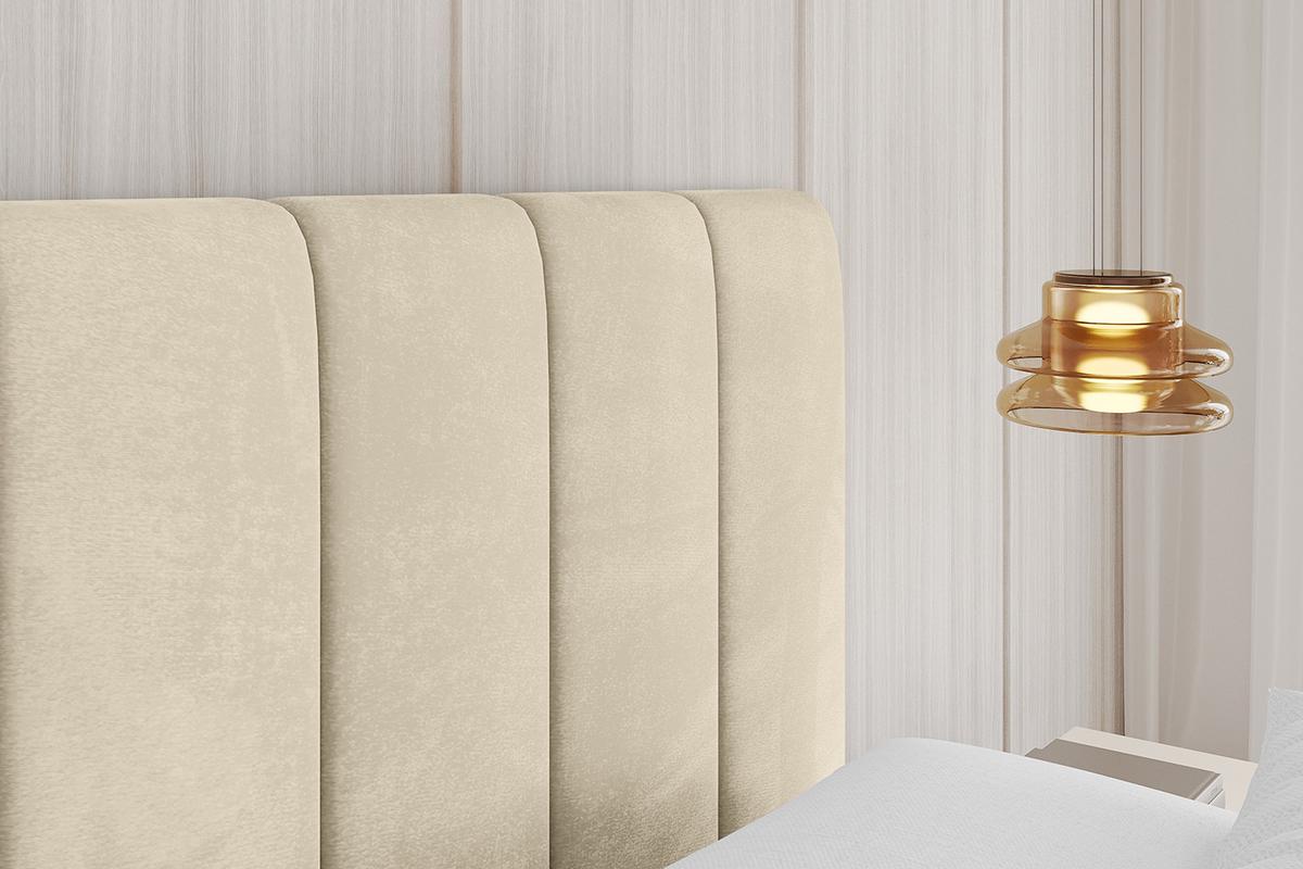 POLSTERBETT mit Bettkasten, Fußteil und Lattenrost, Boxbett mit Matratze H3/H4 - STERA-Z 160x200 Beige - Cappuccino, Holzwerkstoff/Textil (160/200cm) - ALTDECOR